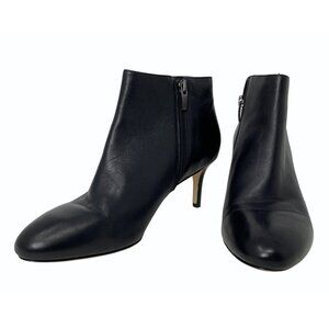 Via Spiga V-aurora Black Leather Women's Ankle Boots Size 8.5